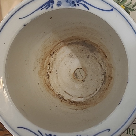 VINTAGE CHINOISERIE BLUE & WHITE PLANTERS SET OF 4 - Picture 11 of 16